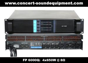 China 4 Channel Switch Mode Amplifier / 4x650W FP 6000Q For Stage Monitor And Small Line Array Speaker on sale