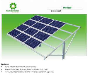 China Ground Material Pole Solar Mounting System ,PV Racking System Ground Mount Solar Panel Kits Support wholesale