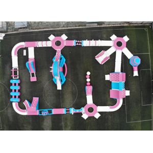 China Professioanl Inflatable Floating Water Park , Water Amusement Park Obsatcle Course wholesale