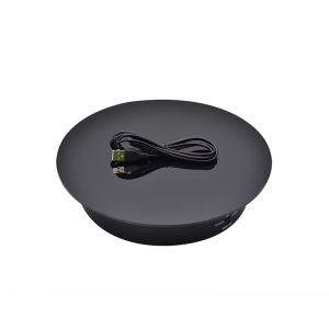 Black 23.8cm Intelligent Usb Charging 360 Rotating Display Stand