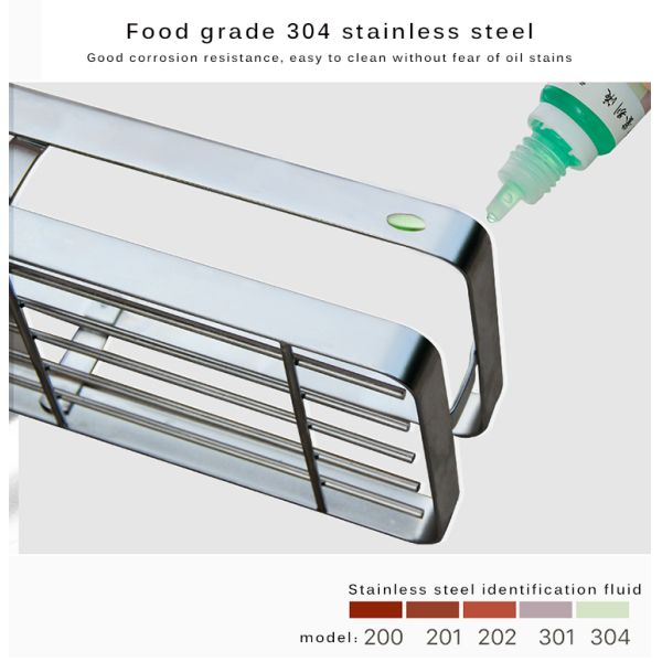 Kitchen Wall-mounted 304 Stainless Steel Rotating Seasoning Rack(Double Layer )