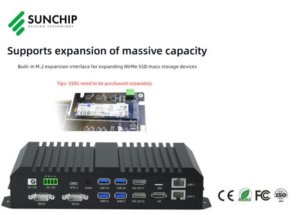 Quality RK3588 8K Edge Computing Box 4GB + 32GB Android 12 Industrial Control Player Box for sale