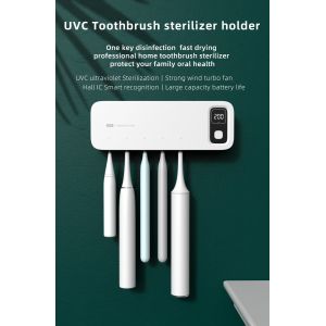 Home Battery UVC Light Sterilizer Smart Wall Mounted Toothbrush Sanitizer