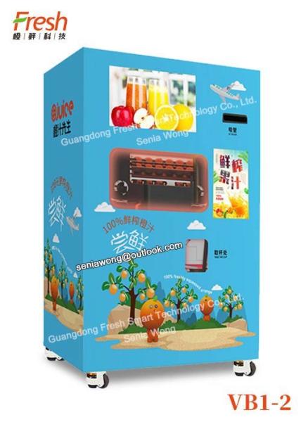 Quality pure orange fresh juice mutilfunction Squeezing Automatic Beverage Vending Machine for college drinking withlarge window for sale