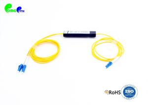China 1×2 Fiber Coupler Splitter LC UPC SM Connector With Yellow Color Wide Operating Temperature And Wavelength wholesale