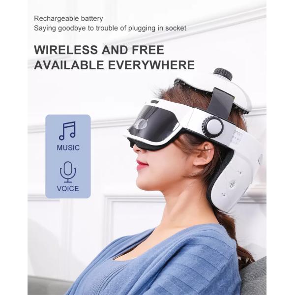 Rechargeable Wireless Eye Head Massager Human Nape Massage Relieve Scalp Massager Helmet