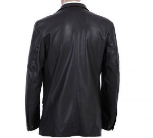 China Custom Western Luxury, Casual jackets , Black Fashionable Mens Leather Blazers wholesale