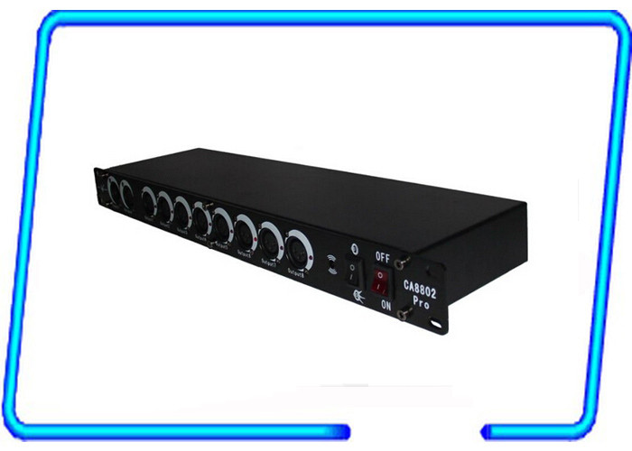 China Stage show 19&quot; rack mountable 8 ways DMX splitter , Light Signal Booster CE approved wholesale