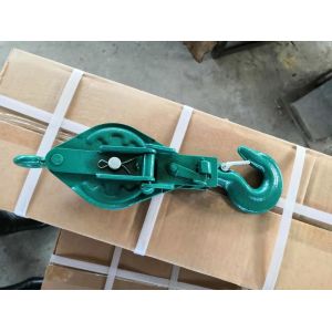 China Transmission Single Double Wheel 10t Snatch Pulley Block wholesale