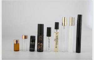 China Reusable Glass Vials Glass Perfume Spray Bottle For Essential Oils / Perfume Bottle Various Color wholesale