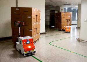 AGV Automated Guided Robot , Automated Guided Tugger High Guiding Accuracy