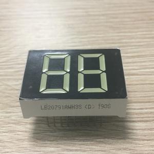 Ultra bright Red Common Anode 20mm White 2 Digit 7 Segment LED Display