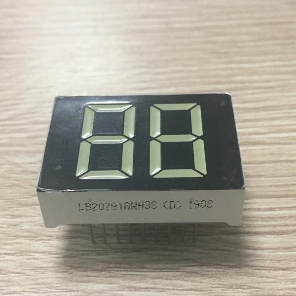 Quality Ultra bright Red Common Anode 20mm White 2 Digit 7 Segment LED Display for sale