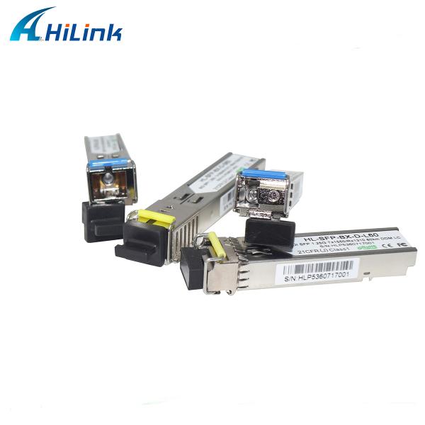 1.25G BIDI SFP 60KM SC/LC Simplex DDM WDM Transceiver Modules