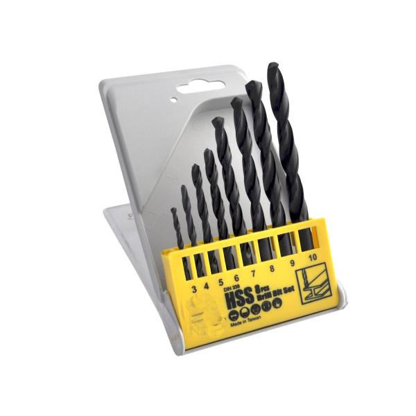 8Pcs HSS Drill Bit Set Black Oxide for Metal Drilling