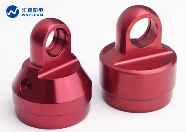 Quality 10~16HW Red Anodized Die Casting Parts CNC Precision Machining Tube With Threads for sale