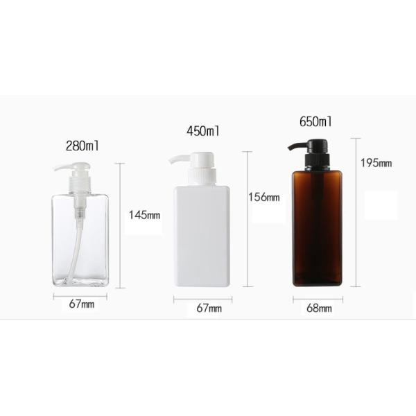 PETG PP Pump Container Bottle , 450ML Empty Plasic Bottle With Lotion Pump