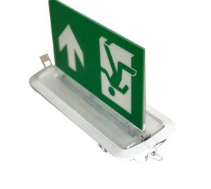 Double - Side Graphic LED Aluminum Exit Sign Ceiling Embedded Emergency Running Man