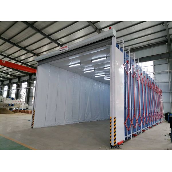 Telescopic mobile spray paint booth, telescopic tent industrial model, mobile