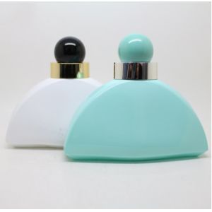 100ml screen printing empty fancy pump glass perfume bottle