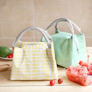 China Reusable Soft Insulated Cooler Bag Large Capacity With Linen Fabric Material wholesale