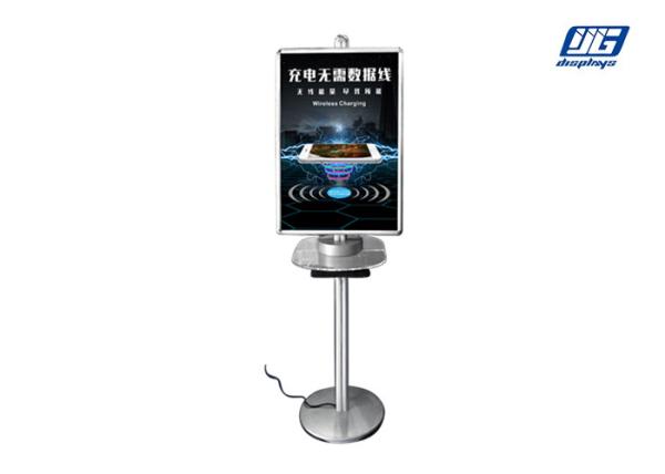 Quality Wireless Charging Two Side Poster Display Stand Silver A2 Frame Clip Open Type for sale
