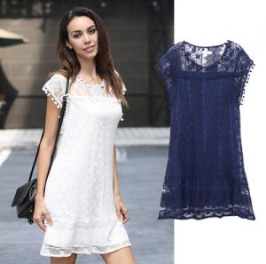 China factory clothing manufacturer OEM high quality lace dress for woman on sale
