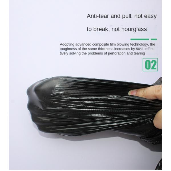 Large Size 140*120 Disposable Black Sanitation Thickened Flat Big Garbage Bag Factory Wholesale Plastic Garbage Bag