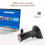 1D 2D 2.4G Bluetooth Barcode Scanner Portable Handheld QR Code Reader For
