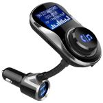Dual USB Port FM Transmitter Bluetooth AUX Audio Receiver Adapter , Support U