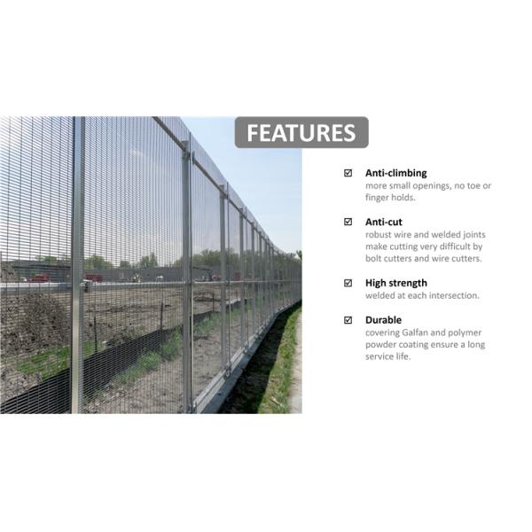 South Africa Anti Climb Galvanized Steel Wire Prison Mesh 358 Security Fence