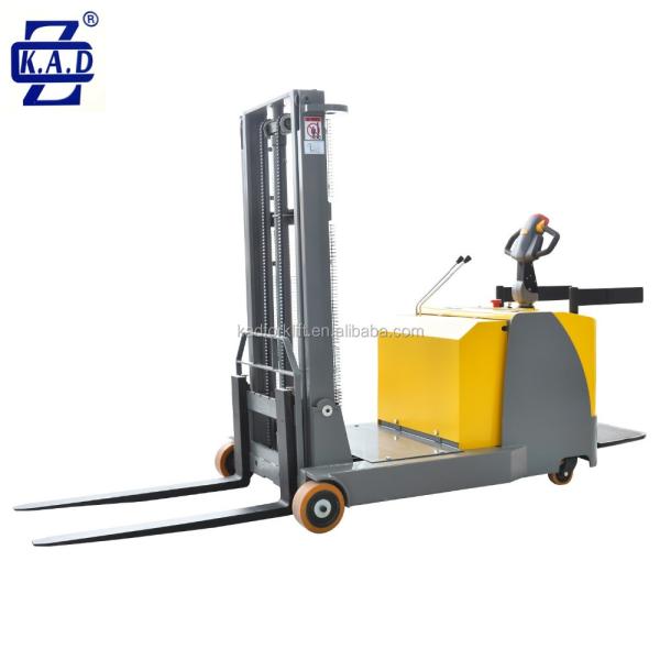 1.6 Ton Reach Pallet Stacker Rated Loaded Electric Counterbalanced Stacking Forklift