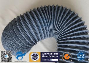 China 200 Degree 150mm PVC Coated Fiberglass Flexible Air Ducting For HAVC System on sale