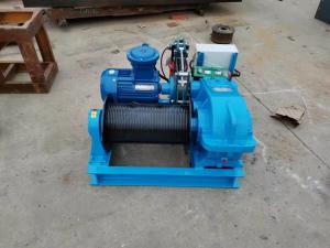 China High Speed Industrial Electric Winch , Electric Wire Rope Winch 2 Ton With Button Control wholesale