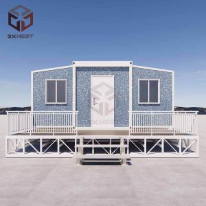 Customizable Modular House with Balcony and Stairs