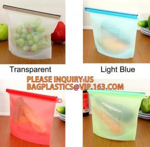 China Reusable Silicone Food Storage Bag Washable Silicone Fresh Bag for Fruits Vegetables Meat Preservation bagease bagplasti wholesale