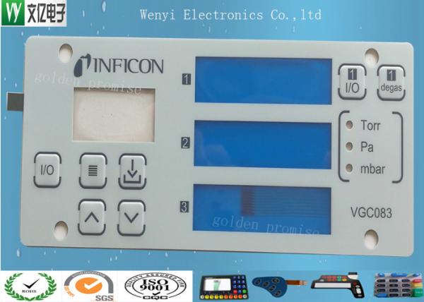 Quality Multi Layer Circuit Polydome Switch Control Keypad Panel Four Display Window Easy Pull Strip for sale