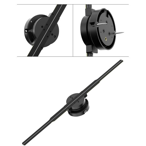 Indoor 3D Advertising Holographic Led Fan 45 cm Led Light Display with Cloud Control