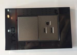 China Custom 1 Gang 1 Way Switch &amp; 1 Gang Socket Elegant Design Durable And Safe wholesale