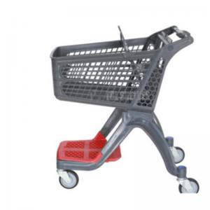 China Supermarket Plastic Shopping Cart With Wheels 75L TGL New Style CE Certification wholesale