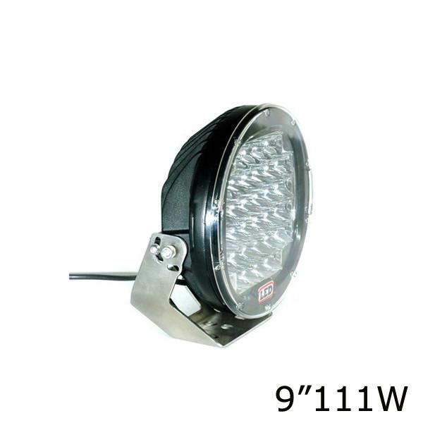 9 inch Led work light with 111Watt , 37pcs*3w high intensity CREE LEDS, Black, Red, Bule, Yellow Body color available