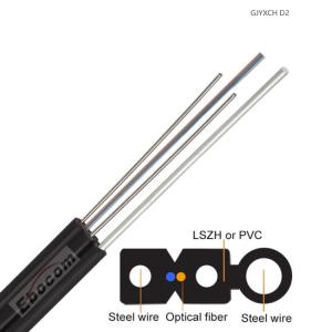High quality GJYXCH FTTH Drop cable Wire FRP G657 FTTH Drop Fibra Optica 2 4 1 core single mode multi mode lszh jacket