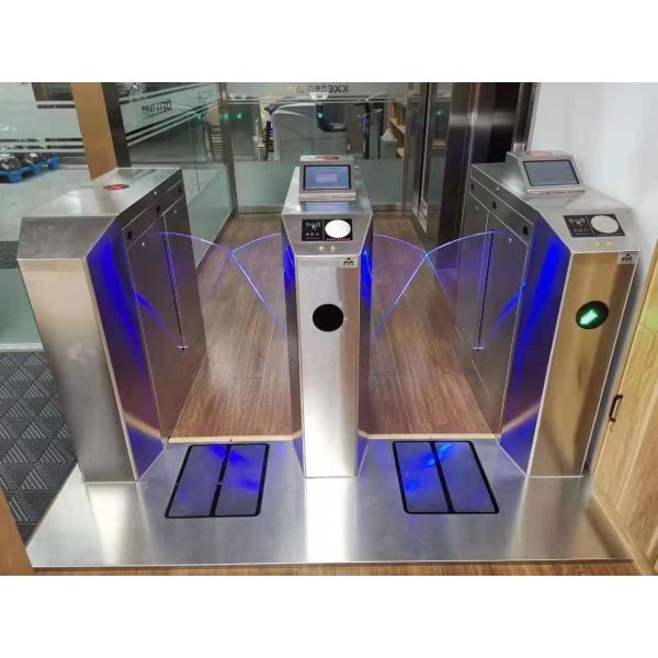 SUS304 Esd Flap Turnstile Intelligent Pedestrian Path Control Barrier Gate