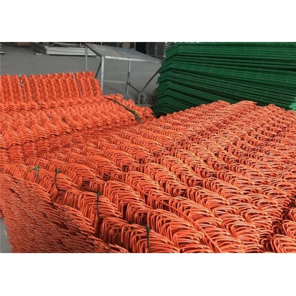 25-100mm Chain Link Wire Mesh / 25m Diamond Chain Link Fence For Garden