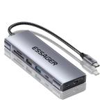 8 In 1 Expansion USB C Hub 10Gbps With M.2 SATA SSD Disk Enclosure Port