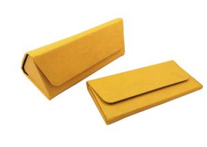 China Portable Handmade Custom Sunglass Case Embossed Leather Material on sale