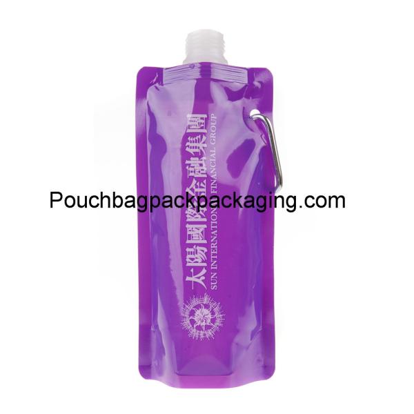 Quality Plastic bottle pouch with spout, portable stand up pouch from China for sale