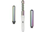 3 Barrel Interchangeable Curling Iron Set with Peacock Pattern Coated