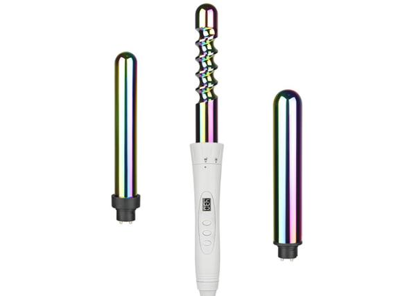 Quality 3 Barrel Interchangeable Curling Iron Set with Peacock Pattern Coated for sale