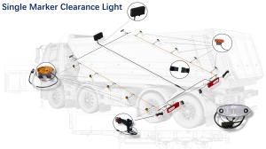 China Quick Click-In Overmold Connector for Single Marker Clearance Lights with Optimized Cable Specifications wholesale